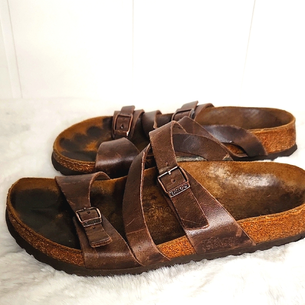 Brown Birkenstocks Leather Boho Hippie Arizona  Style